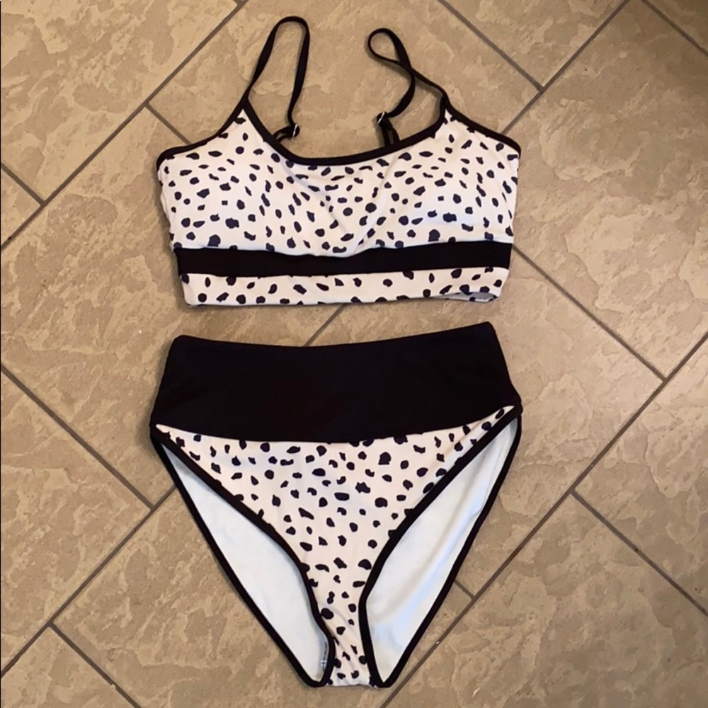 2 piece high waist bathing suit
